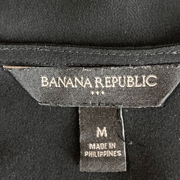 Banana Republic Black/White Colorblock Top Size M - Picture 3 of 4